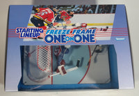 1997 Kenner Hasbro Starting Lineup Freeze Frame One On One NHL Ice Hockey Player Jaromir Jagr Pittsburgh Penguins and Patrick Roy Colorado Avalanche Action Figures New in Box