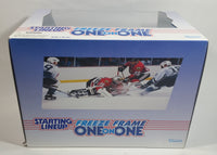 1997 Kenner Hasbro Starting Lineup Freeze Frame One On One NHL Ice Hockey Player Jaromir Jagr Pittsburgh Penguins and Patrick Roy Colorado Avalanche Action Figures New in Box