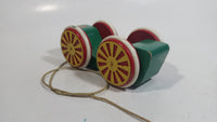 Brio Green Wood Wooden Egg Car Vehicle Pull String Toy Made in Sweden