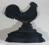 Antique Metalware Colorfully Beautifully Painted 13 1/2" Tall Cast Iron Chicken Rooster Door Stop