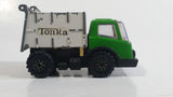 Vintage 1970s Tonka Garbage Truck Green and White Pressed Steel Toy Car Vehicle Made in Japan