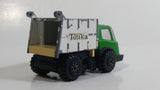 Vintage 1970s Tonka Garbage Truck Green and White Pressed Steel Toy Car Vehicle Made in Japan