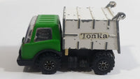 Vintage 1970s Tonka Garbage Truck Green and White Pressed Steel Toy Car Vehicle Made in Japan