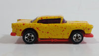 1996 Hot Wheels '55 Chevy Yellow with Red Splatter Paint Die Cast Toy Classic Car Vehicle