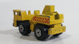 1987 Matchbox Mobile Crane "Reynolds Crane Hire" Yellow Die Cast Toy Car Construction Equipment Vehicle