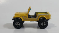 Vintage Yatming Jeep 4x4 Yellow No. 1092 Die Cast Toy Car Vehicle