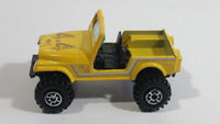 Vintage Yatming Jeep 4x4 Yellow No. 1092 Die Cast Toy Car Vehicle