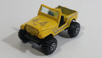 Vintage Yatming Jeep 4x4 Yellow No. 1092 Die Cast Toy Car Vehicle