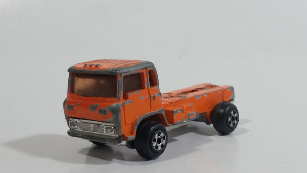 Vintage 1977 Universal Products No. M 1006 Semi Delivery Transport Container Truck Orange Die Cast Toy Car Vehicle Made in Hong Kong