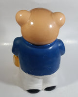 Teddy Bear In Blue Businessman Suit Sailor Outfit Ceramic Cookie Jar