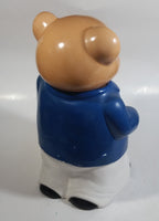 Teddy Bear In Blue Businessman Suit Sailor Outfit Ceramic Cookie Jar