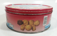 Walt Disney Classic Car and Mickey Mouse Cartoon Characters Themed Fancy Fun Cookies Red Round Tin Metal Container