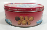 Walt Disney Classic Car and Mickey Mouse Cartoon Characters Themed Fancy Fun Cookies Red Round Tin Metal Container