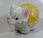 Very Rare Hard To Find 1986 Enesco Growing Up Age 4 Elephant Shaped Ceramic Coin Bank