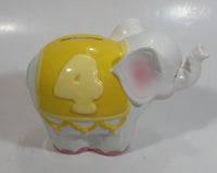 Very Rare Hard To Find 1986 Enesco Growing Up Age 4 Elephant Shaped Ceramic Coin Bank