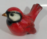 Vintage Goebel Germany Red Cardinal Porcelain Bird Sculpture Ornament