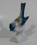 Vintage Zsolnay Hungary Blue Song Bird Porcelain Decorative Figurine Ornament