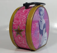 2005 Marilyn Monroe Pink Round Tin Metal Lunch Box with Handle