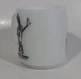 Vintage 1975 Warner Bros. Bugs Bunny Cartoon Character Eating a Carrot Milk Glass Coffee Mug Cup