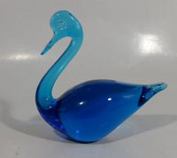 Enerdya Sweden Blue Art Glass Swan Bird Decorative Ornament