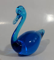 Enerdya Sweden Blue Art Glass Swan Bird Decorative Ornament