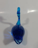 Enerdya Sweden Blue Art Glass Swan Bird Decorative Ornament