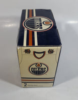 2007 Edmonton Oilers NHL Ice Hockey Team "Property of" "Hockey Club" Pair of 6" Tall Glass Cups in Box