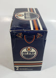 2007 Edmonton Oilers NHL Ice Hockey Team "Property of" "Hockey Club" Pair of 6" Tall Glass Cups in Box