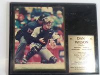 PhotoFile MLB Major League Baseball Player Catcher #6 Dan Wilson Black Marble Textured Wood 12" x 14 3/4" Wall Plaque Sports Collectible