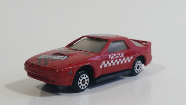 Rare Vintage Zee Toys Dyna Wheels Mazda Rx-7 Turbo #36 "Formula-1 Rescue D90 Red Die Cast Toy Race Car Vehicle