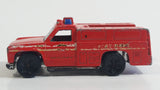 1998 Hot Wheels Fire Fighting Workhorses Rescue Ranger Red Fire Truck Die Cast Toy Car Vehicle - Blue lights 5DOT