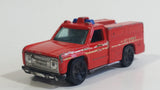 1998 Hot Wheels Fire Fighting Workhorses Rescue Ranger Red Fire Truck Die Cast Toy Car Vehicle - Blue lights 5DOT