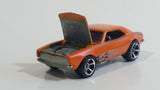 2010 Hot Wheels 1967 Chevrolet Camaro Orange Die Cast Toy Car Vehicle w/ Opening Hood