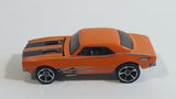 2010 Hot Wheels 1967 Chevrolet Camaro Orange Die Cast Toy Car Vehicle w/ Opening Hood