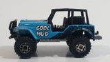 1996 Matchbox Jeep 4x4 Cool Mud Blue Die Cast Toy Car Vehicle