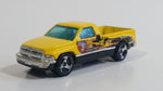 2002 Hot Wheels Asphalt Assault Dodge Ram 1500 Pickup Truck Yellow Die Cast Toy Car Vehicle