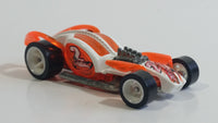 2004 Hot Wheels Track Aces I Candy Metalflake White and Orange Die Cast Toy Car Vehicle