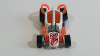 2004 Hot Wheels Track Aces I Candy Metalflake White and Orange Die Cast Toy Car Vehicle