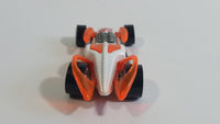 2004 Hot Wheels Track Aces I Candy Metalflake White and Orange Die Cast Toy Car Vehicle