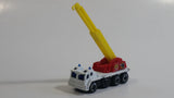 2002 Hot Wheels Rescue Crane Metalflake White Die Cast Toy Car Vehicle