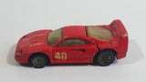 1997 Hot Wheels Ferrari F40 Red Die Cast Toy Dream Luxury Super Car Vehicle Opening Rear Mount Engine