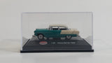 Model Power Minis 1955 Chevy Bel Air Green Teal and White 1/87 Scale Die Cast Toy Car Vehicle in Protective Display Case