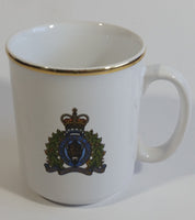 Vintage RCMP Royal Canadian Mounted Police Crest Decor Gold Rimmed Ceramic Coffee Mug "Tams" Made in England