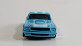 2013 Hot Wheels Muscle Mania '65 Mustang Fastback Light Blue Die Cast Toy Muscle Car Vehicle