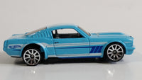 2013 Hot Wheels Muscle Mania '65 Mustang Fastback Light Blue Die Cast Toy Muscle Car Vehicle