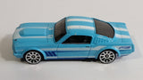 2013 Hot Wheels Muscle Mania '65 Mustang Fastback Light Blue Die Cast Toy Muscle Car Vehicle