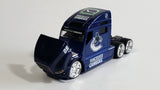 2009 Maisto Top Dog Collectibles NHL Vancouver Canucks Ice Hockey Team Semi Transport Truck Rig Dark Blue 1/64 Scale Die Cast Toy Car Vehicle with Opening Hood