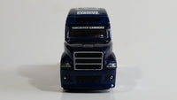 2009 Maisto Top Dog Collectibles NHL Vancouver Canucks Ice Hockey Team Semi Transport Truck Rig Dark Blue 1/64 Scale Die Cast Toy Car Vehicle with Opening Hood