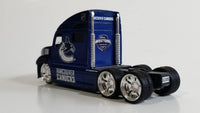 2009 Maisto Top Dog Collectibles NHL Vancouver Canucks Ice Hockey Team Semi Transport Truck Rig Dark Blue 1/64 Scale Die Cast Toy Car Vehicle with Opening Hood