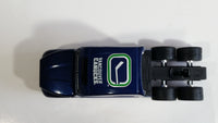 2009 Maisto Top Dog Collectibles NHL Vancouver Canucks Ice Hockey Team Semi Transport Truck Rig Dark Blue 1/64 Scale Die Cast Toy Car Vehicle with Opening Hood